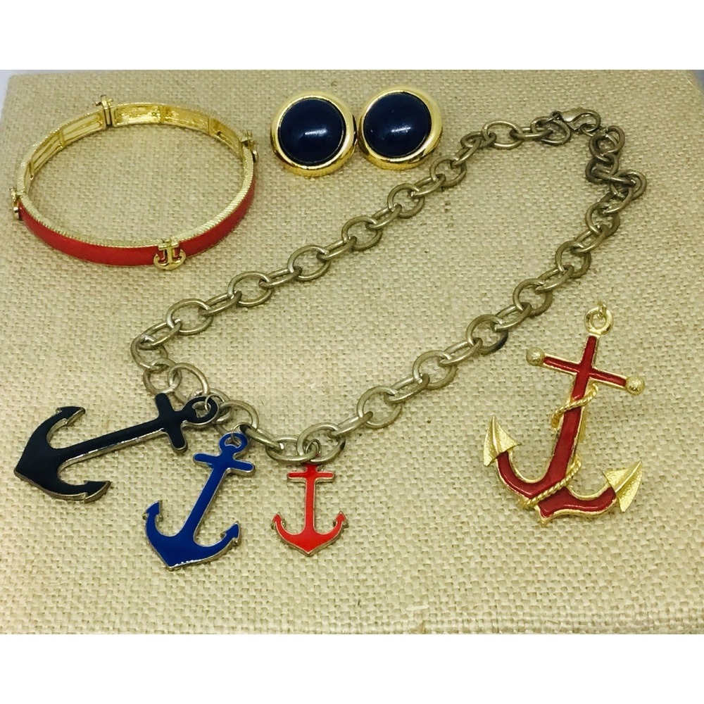 Vintage‎ Nautical Anchors Monet Jewelry